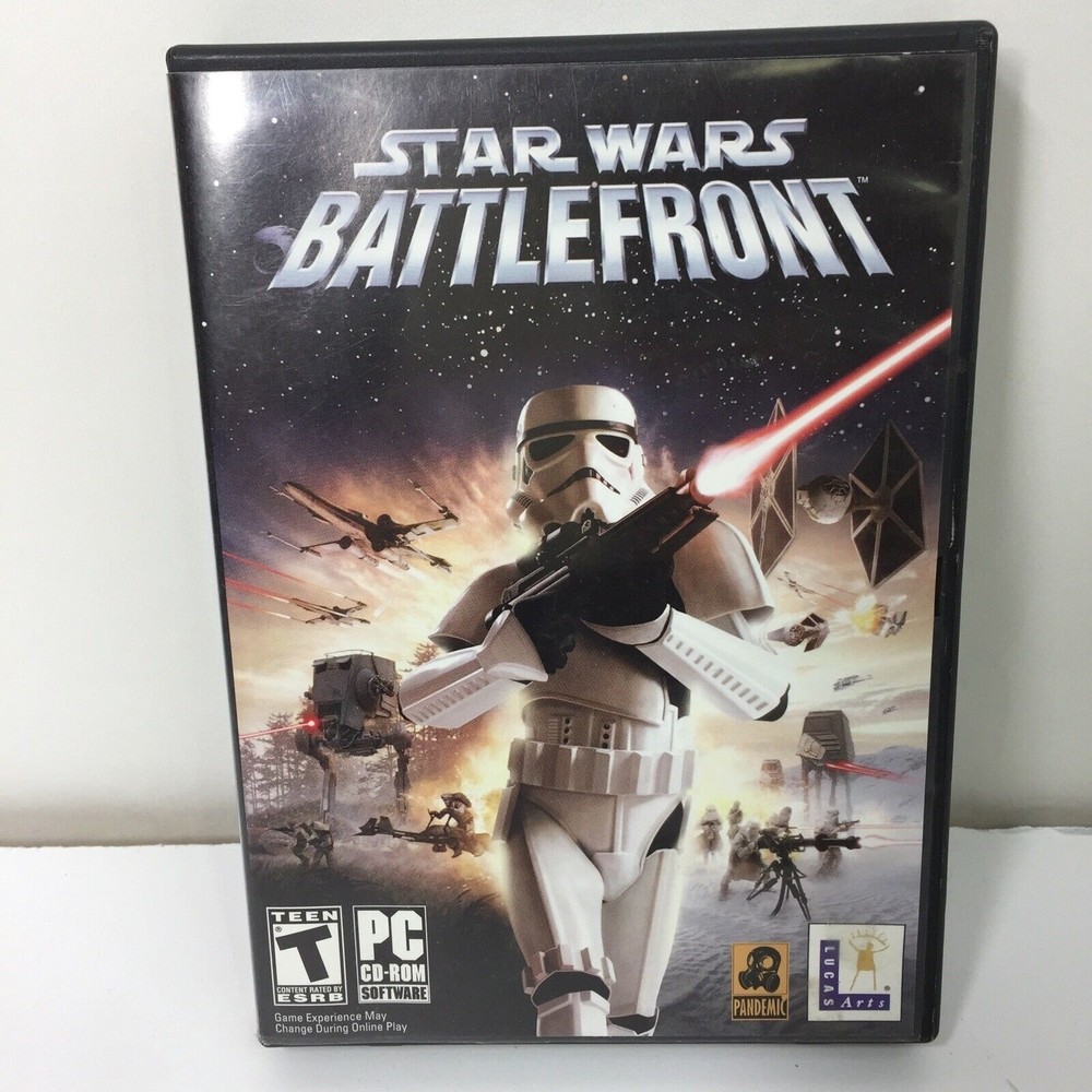 Star Wars Battlefront PC Game CD-ROM WIndows 98 XP 7 Shooter 2004
